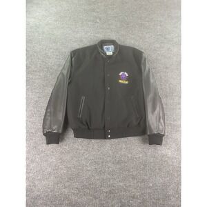 Vintage Coast To Coast Dealer Jacket Men Extra Large Wool Leather Lined Bomber